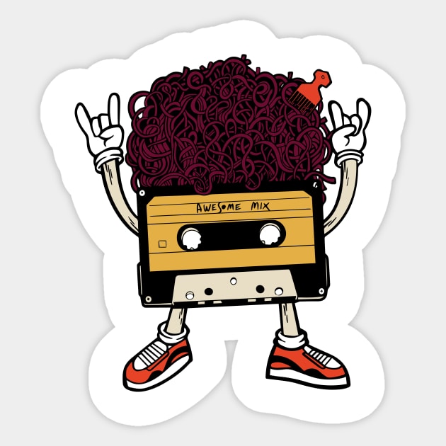 Afro Cassette Sticker by lordambyar